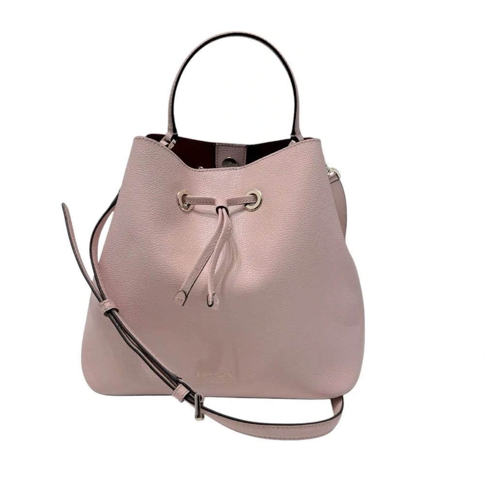 Kate Spade New York Eva Large Bucket Tote shoulder‎ Crossbody Bag Soft Rose